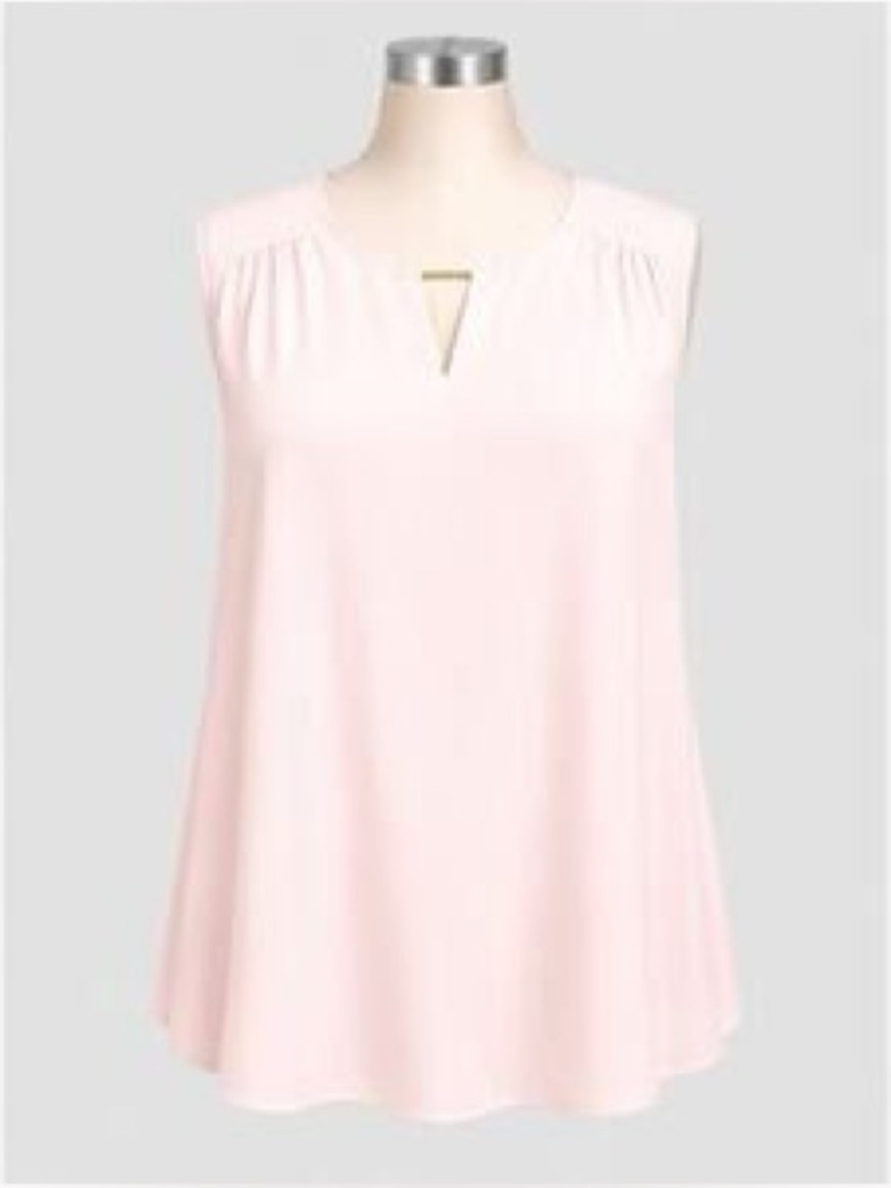 NWT Torrid Studio Crepe de Chine Woven Metal Keyhole Tank, Size 2X (18/20), Pink